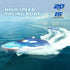 20+ 2.4GHz DEERC High-Speed RC Boat for Kids & Adults, MPH Full Proportional Remote Control Shark Boat with LED Lights