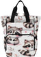 YANENDIE Kawaii Raccoon Pattern Diaper Bag Backpack, Unisex Travel Baby Backpack Diaper Bags