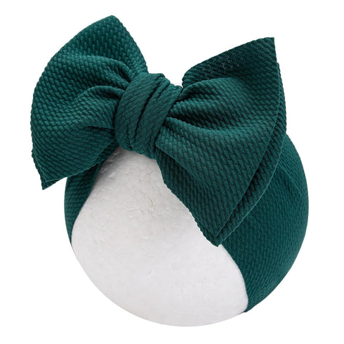 KIDOCHEESE Big Bows Baby Girl Headbands with Oversized Bows, Elastics Nylon Hairbands for Newborns, Infants, Toddlers,