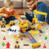 25 Pack Set 6 11 3 4 5 6 Transport Construction Airplane Toy Play Vehicles for Kids Gifts, with Construction Die-cast