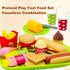 Taken All 26PCS Set 3 4 5+ Pretend Play Kitchen Food - Dessert Toys with Hamburger, Hot Dog, Fries, Drink & Tray