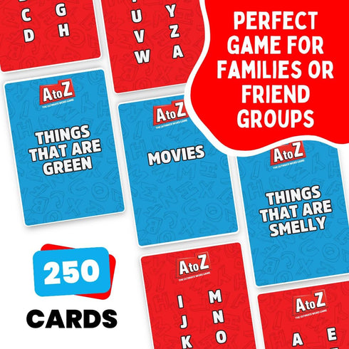 8+, 2+ Viral Studios A to Z Fast-Paced Word Game for Families & Game Nights Race the Timer, Flip Letters & Shout