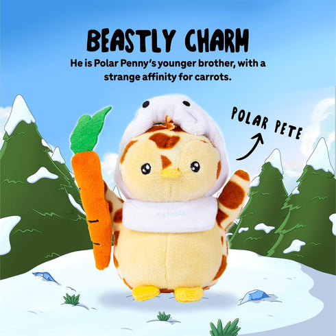 Clip-On Plush (Polar Pete) - 5.5 Inch Soft Plush with Secure Clip, Collectible Stuffed Animal for Backpacks and Luggage