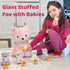 MorisMos Stuffed Fox Mommy & Babies Plush Toy Set, Large Soft Foxes for Women, Girls, Kids