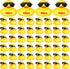 Chivao 100 Pcs Rubber Ducks with Sunglasses in Bulk Mini Yellow Rubber
