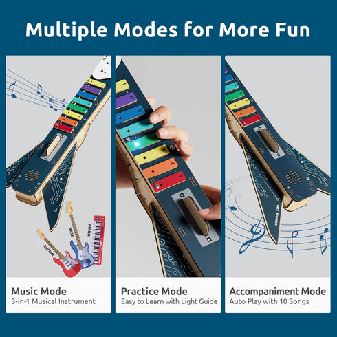 8-12, 3D 8+ Science Can STEM Science Kit for Kids Age DIY Electronics Guitar Building Kit, Wooden Puzzles Musical