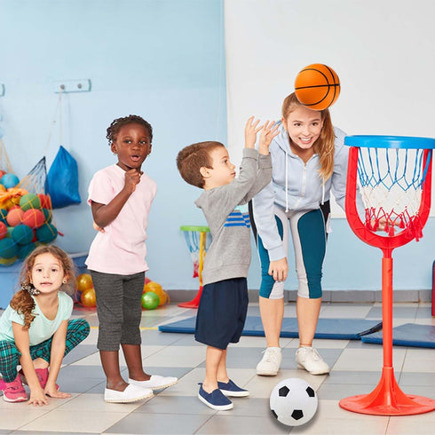 Toddler & Little Kids Basketball - 5" Mini Inflatable Balls for Indoor Outdoor Play