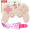 Cool Game Control Remote Teething Toy for Babies 0-6 6-12 Months, Silicone Chew Toy for Gamer Parents (Pink)
