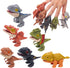 6PCS Biting Finger Dinosaurs Toy Collectibles for Display, Play and Snap On Figure Novelty Creative Theater Puppet Doll