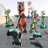 DINOBROS Dinosaur Scooter Toys - Pull Back Cars Mini Finger Kick Scooters, Dino Gift Sets for Kids 4-Pack