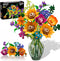 CUBIMANA Wild Flowers Bouquet Building Set with Lights - 912PCS Wildflower 18