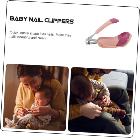 Portable Pink Nail Care Kit for Safe Grooming of Newborns