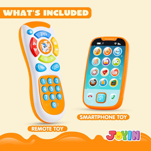 JOYIN Smartphone Toys for Baby, Remote Control Baby Phone with Music, Learning Toy for Infants and Kids