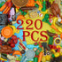 220pcs City Food Accessories Building Block, Friends-People Picnic Toys, Kitchen Restaurant DIY Pieces