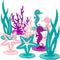 SUNBEAUTY 20Pcs Mermaid Party Decoration, DIY Felt Table Centerpiece, Under The Sea Baby Shower Little Mermaid Girl
