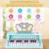 deAO Piano Keyboard Toy for Kids, 25 Keys Music Instruments with Microphone, Birthday Xmas Gift for Girls, Blue