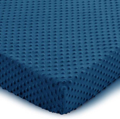 Entisn Pack N Play Sheets Fitted, 26 x 38 Inch Minky Dot