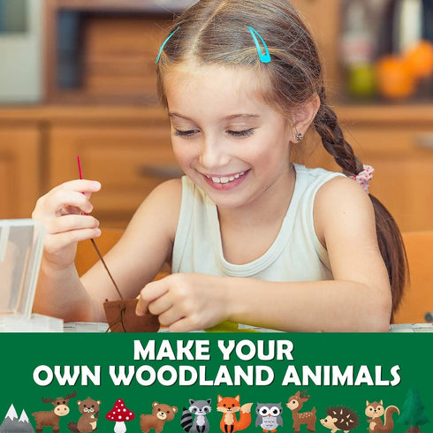 Set Set 8 9 10 11 12 CiyvoLyeen Woodland Animals Craft Kit Kids DIY Crafting and Sewing Woodland Animals Felt Plushie