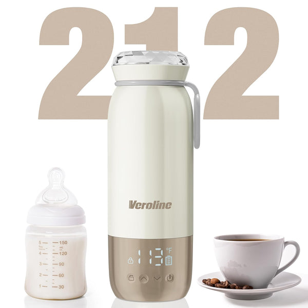 Portable Bottle Warmer for Travel, 18.6 Oz Portable Milk Warmer, 98-212 Adjustable,