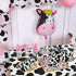 2 Pcs Cow Print Tablecloth - 87 x 51 Inches Plastic Table Cover for Farm Animal Birthday Party Supplies