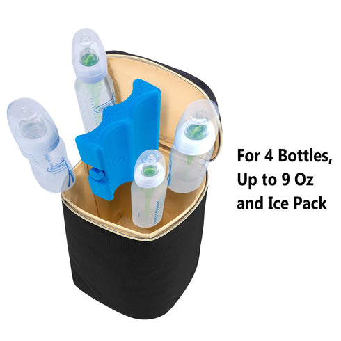 Pack, 4 9 Pack, Teamoy Breastmilk Cooler Bag with Ice Baby Bottles Bag for up to Large Ounce Bottles and Ice Perfect