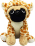 Cute Pug Dog Stuffed Animal | Brown Panther Plush Toy in Leopard Costume, 12 Inch Soft Pug Toy for Kids
