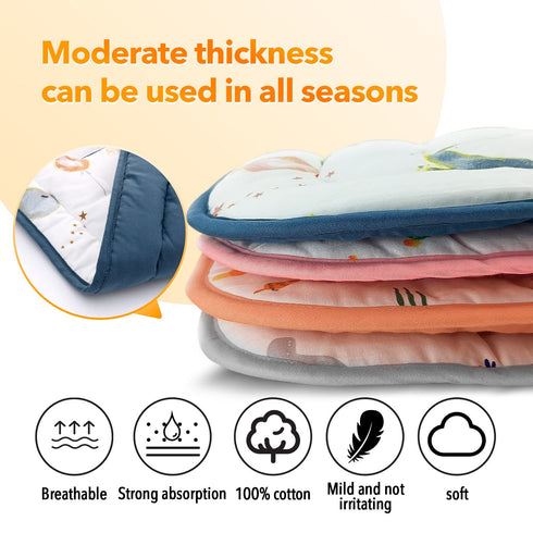 Baby Stroller Cushion, Universal Soft Cotton Seat Pad Liner for Newborn, 34x78cm (Dinosaur+Grey)