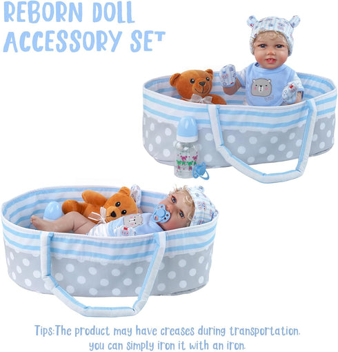 1722 Inch Dolls,13 Set 3+ BABESIDE Reborn Baby Doll Accessories for Pcs Baby Doll Clothes and Bear Gift Includes