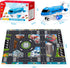 CUTE STONE Toy Airplane with Lights & Sounds, Friction Powered Plane Toy with Mini Cars for Kids, Great Gift for Boys