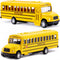 2 Pack 5.5" Pull Back Yellow School Bus Toy Playset, Durable Die-cast Metal Vehicles, Party Favors