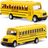 2 Pack 5.5" Pull Back Yellow School Bus Toy Playset, Durable Die-cast Metal Vehicles, Party Favors