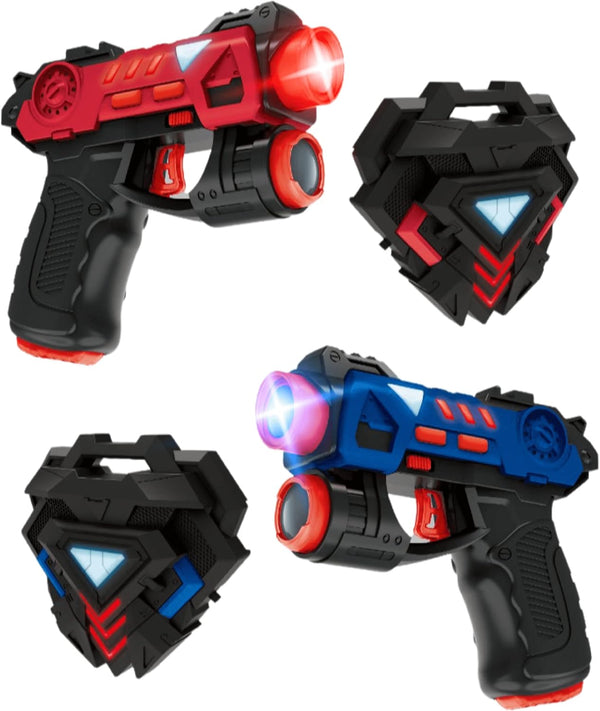 Toysery Infrared Tag Set with 2 Toy Shooters and Vest, Family Group Activity for Indoor or Outdoor Use for Kids Ages 3