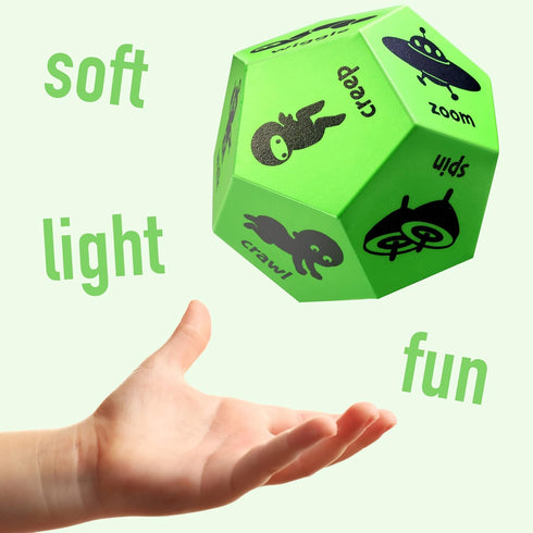 Movement Dice & Activity Dice, Gymnastics Games & Gross Motor Toys for Toddlers 3-5, Outdoor Kids Play Equipment