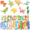 KIMOBER 25Pcs 3D Cartoon Dinosaur Puzzle, DIY Learning Education Jigsaw Toys for Kids