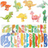 KIMOBER 25Pcs 3D Cartoon Dinosaur Puzzle, DIY Learning Education Jigsaw Toys for Kids