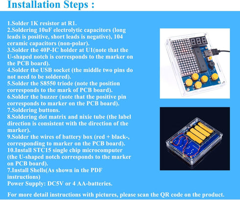 Soldering Practice Kits DIY Electronic Kit with 5 Retro Classic Games for STEM Teens, Kids, Adults ISolderStore