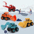 4Pcs Friction Powered Construction Truck Toys, Push and Go Vehicles for Outdoor Play, Gift for Boys Ages 3-8