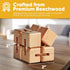 BUNMO Infinity Cube Fidget Cube - Beech Wood 1 Pack, Stimulating & Engaging Fidget Toy for Teens and Adults