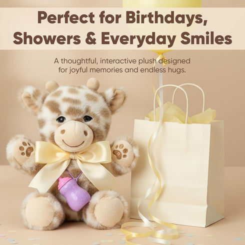 Love By Emi Interactive Recording Plush Toy for Toddlers Press to Record & Play, Touch-Activated Sound Play, Fun Songs