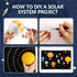 Pllieay Solar System Model Kit for School Science Projects, DIY Felt Backdrop Solar System Project Kit Includes Felt