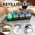 #LOVESPACE 2 Pack Keyboard Fidget Keychain with LED Lights,Keyboard Fidget Toy,clicker fidgets(Transparent)