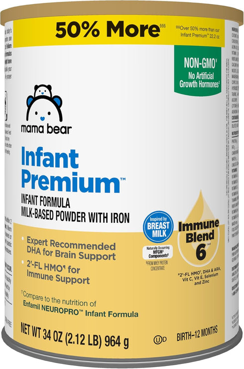 Amazon Brand - Mama Bear Infant Premium Milk-Based Baby Formula Powder with
