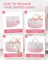 Maliton Diaper Caddy for Baby Girl-Cotton Rope Diaper Caddy, Diaper Organizer for Changing Table, Portable Baby Basket