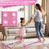 Ankle Skip Ball for Kids, Foldable Skip it with Colorful Flash Wheel, Outside Toys for Girls & Boys Age 5-10 (Pink)