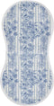 WELLDAY Muslin Baby Burp Cloths Set of 1, Soft Absorbent Blue Toile Watercolor