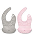 OXO Tot Roll-Up Bib, 2 Pack - Drizzle and Blossom