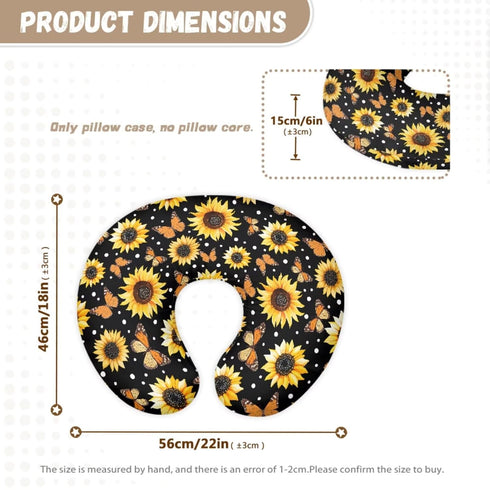 Sarogrorin 2PCS Sunflower Butterfly Baby Car Seat Cover Stretchy Carrier Covers for Stroller/Shopping Cart Nursing