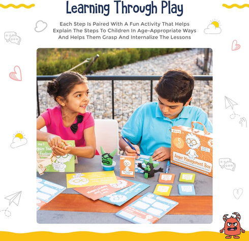 Open The Joy Anger Management Box Emotional Regulation Kit for Kids with Calming Tools, DIY Crafts, and Stress Relief