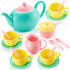 JOYIN 18PCS Pretend Role Play Tea Party Set, BPA Free Plastic Tea Set, Mini Kitchen for Kids, Gifts