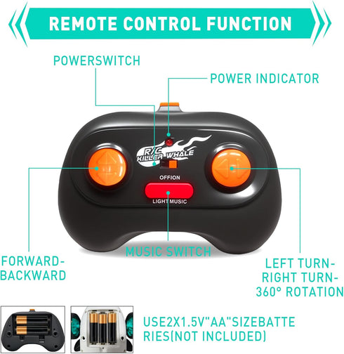 VOOU 3 4 5 6 7 8 9 10 11 12 Remote Control Shark, RC Car Toys can Bend, Turn & Slide Like a Mutant Machine, Birthday